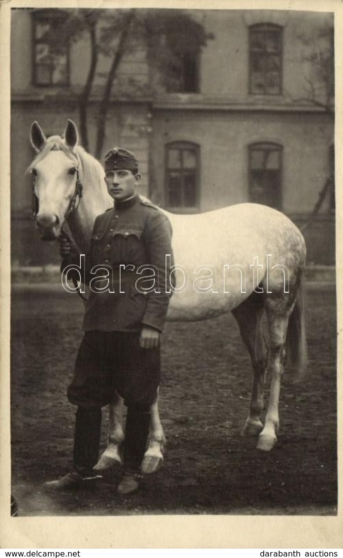 ** T2/T3 Első Világháborús Osztrák-magyar Lovaskatona / WWI K.u.K. (Austro-Hungarian) Military, Cavalryman. Photo (EK) - Unclassified