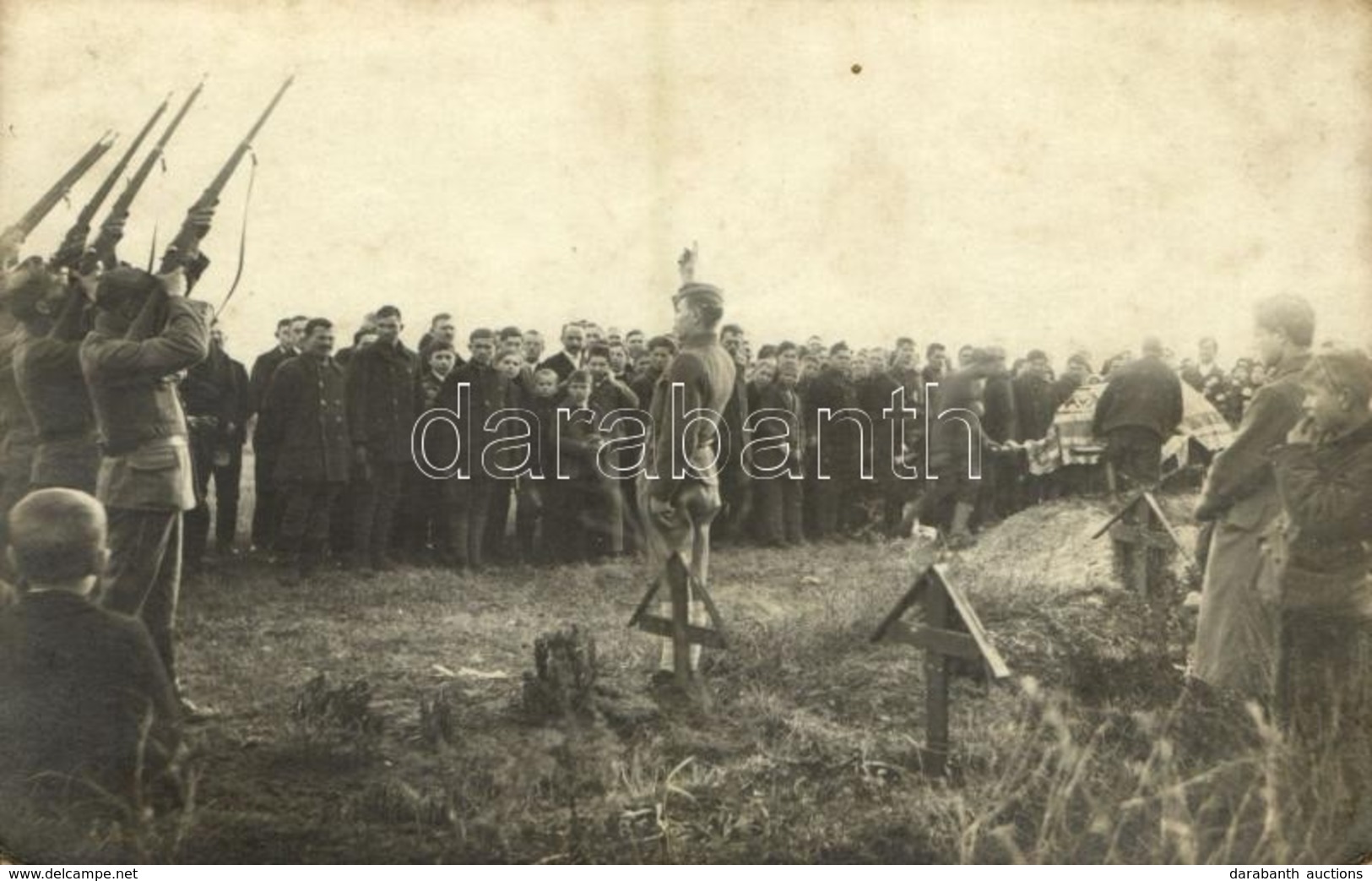 ** T2/T3 Első Világháborús Osztrák-magyar Katonai Temetés Díszsortűzzel / WWI K.u.K. (Austro-Hungarian) Military Funeral - Sin Clasificación