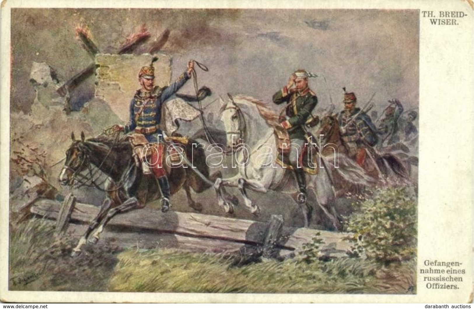 ** T2/T3 Gefangennahme Eines Russischen Offizers / K.u.K. (Austro-Hungarian) Military Art Postcard, Hussars. W.R.B. & Co - Unclassified