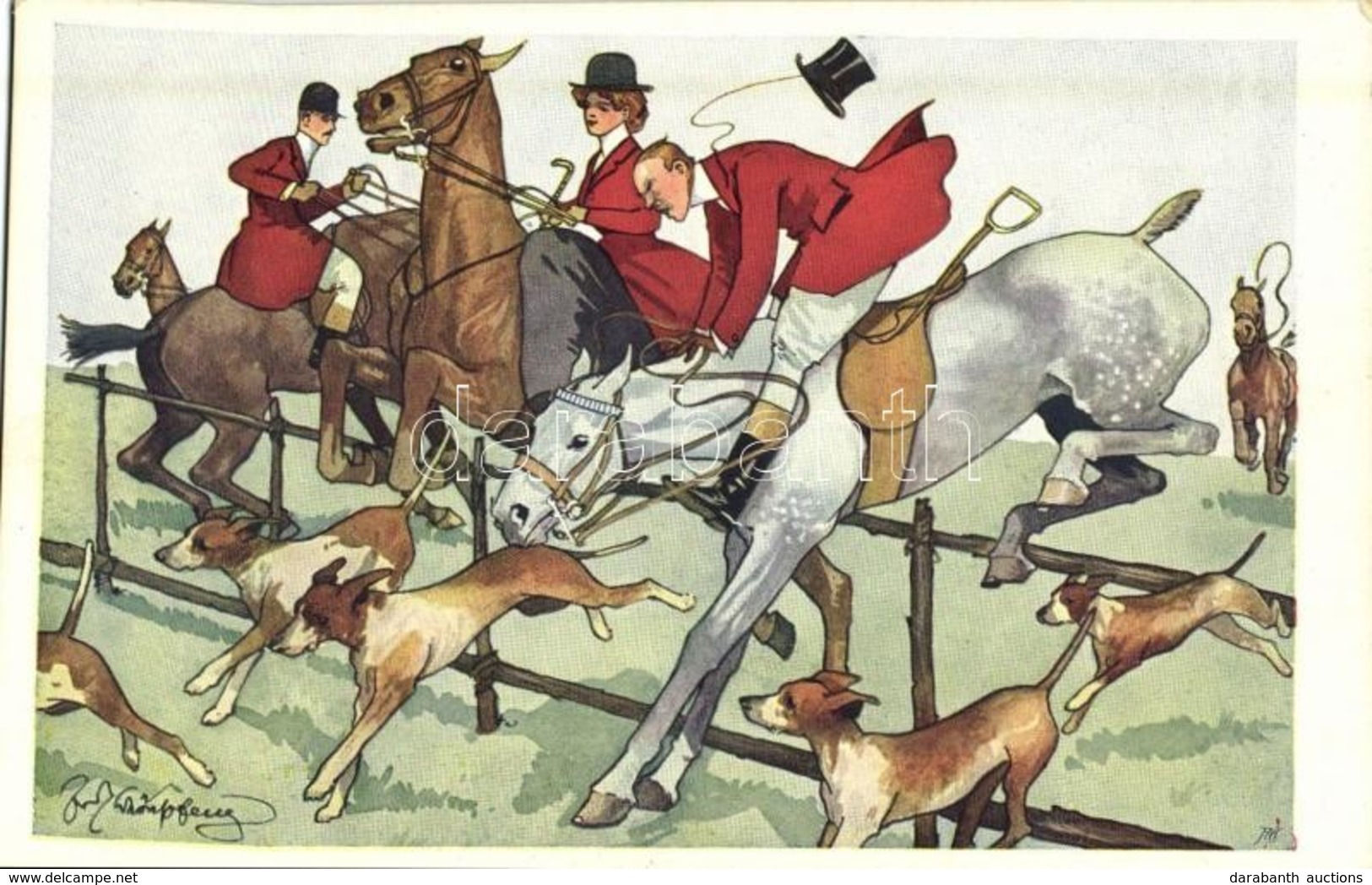 ** T1/T2 Horse Riders With Dogs, B.K.W.I. 723-5 - Sin Clasificación
