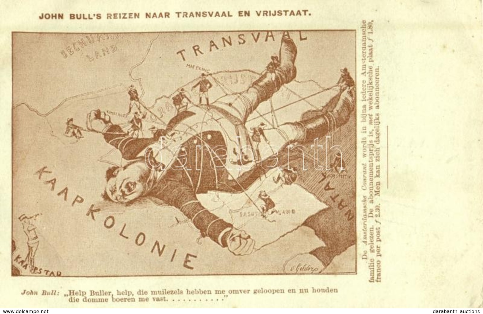 ** T2 'John Bull's Reizen Naar Transvaal En Vrijstaat' / 'John Bull's Travel To Transvaal And Orange Free State', Dutch  - Unclassified