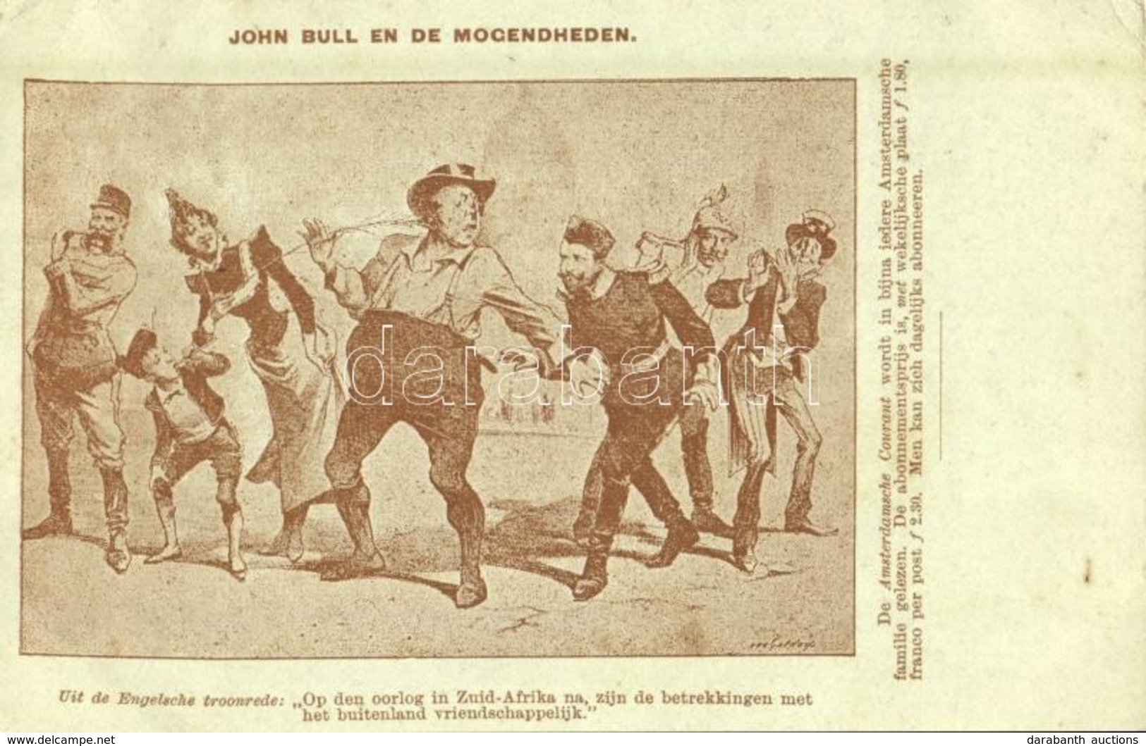 ** T2/T3 'John Bull En De Mogendheden' / 'John Bull And The Powers', Dutch Anti-British Propaganda, Humour S: Van Geldor - Unclassified