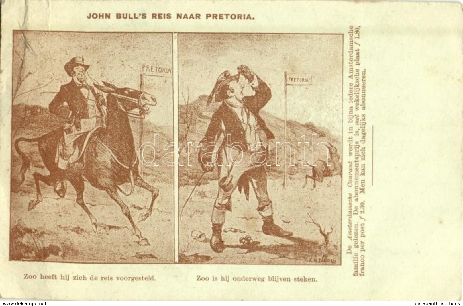 ** T3 'John Bull's Reis Naar Pretoria' / 'John Bull's Trip To Pretoria', Dutch Anti-British Propaganda, Humour S: Van Ge - Ohne Zuordnung