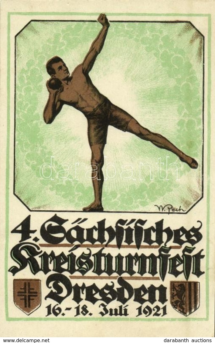 ** T1 1921 Dresden, 4. Sächsisches Kreisturnfest / Deutsche Turnerschaft 14. Kreis; Amtl. Feldpostkarte Nr. 1. / 4th Sax - Sin Clasificación