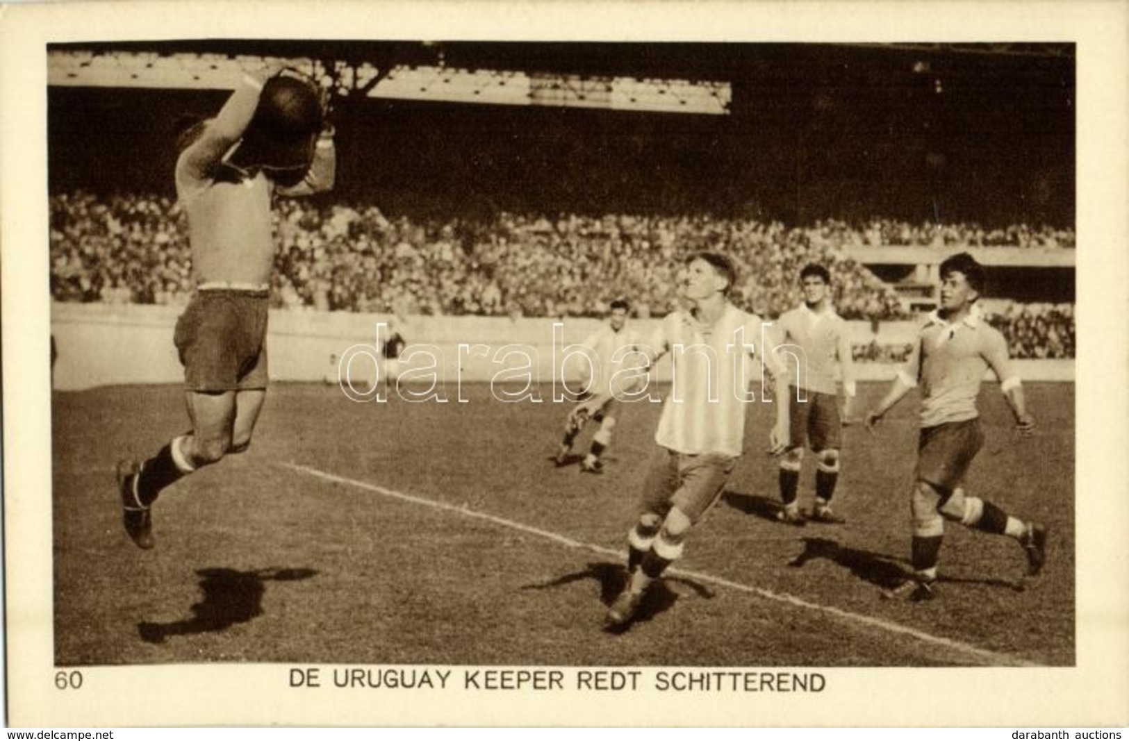 ** T1 1928 Amsterdam, Olympische Spelen. De Uruguay Keeper Redt Schittered / 1928 Summer Olympics. Uruguay-Argentina Foo - Sin Clasificación