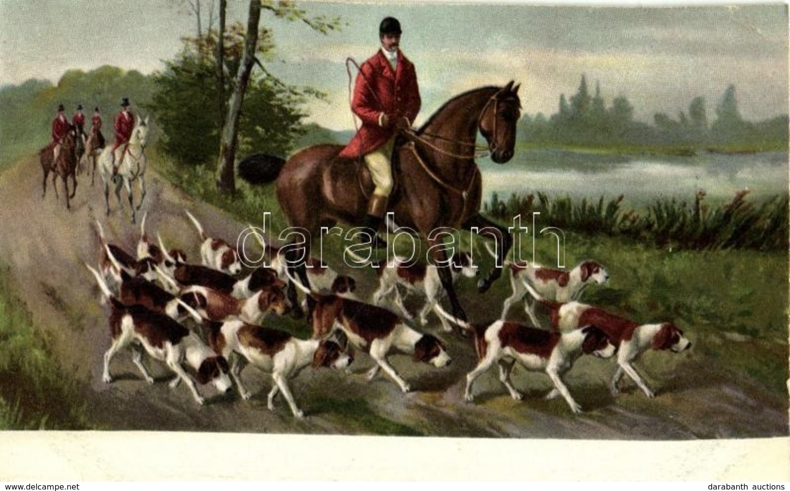 ** T2/T3 Hunters On Horses With Hunting Dogs (EK) - Ohne Zuordnung