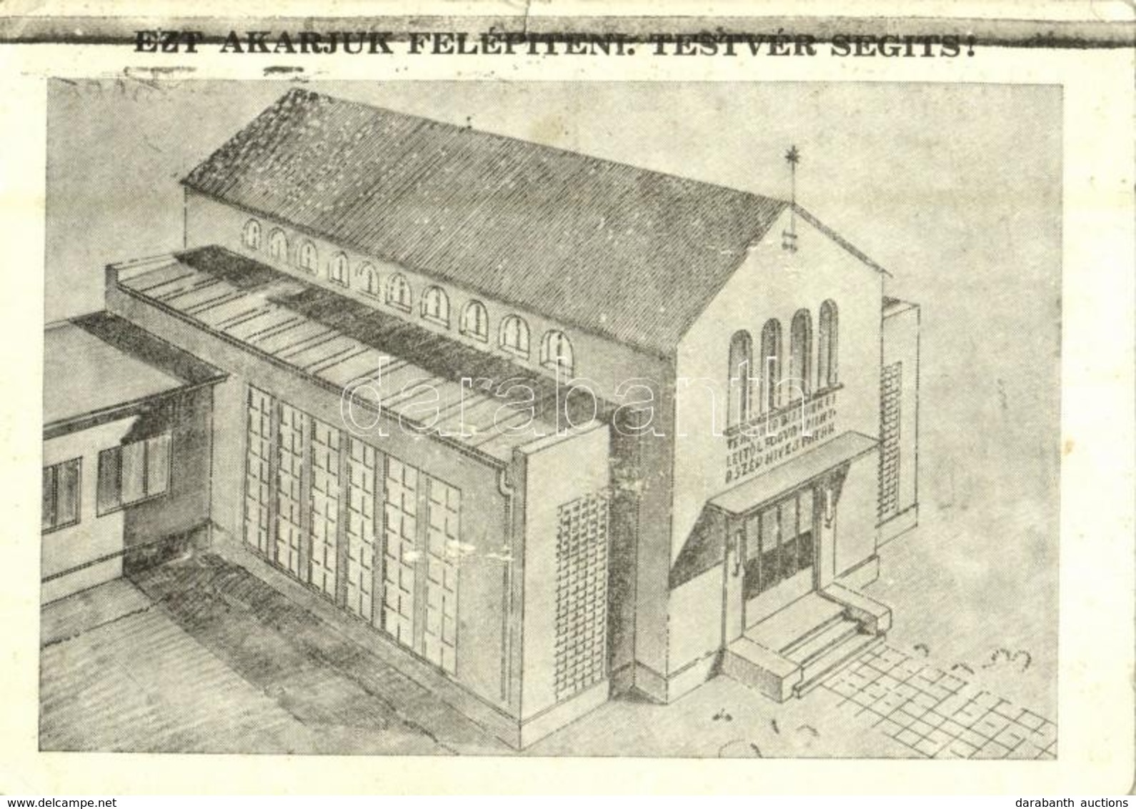 T2/T3 1940 'Ezt Akarjuk Felépíteni. Testvér Segíts!', Külsőjózsefvárosi Református Missziói Egyház Kiadása (15,5 Cm X 10 - Sin Clasificación