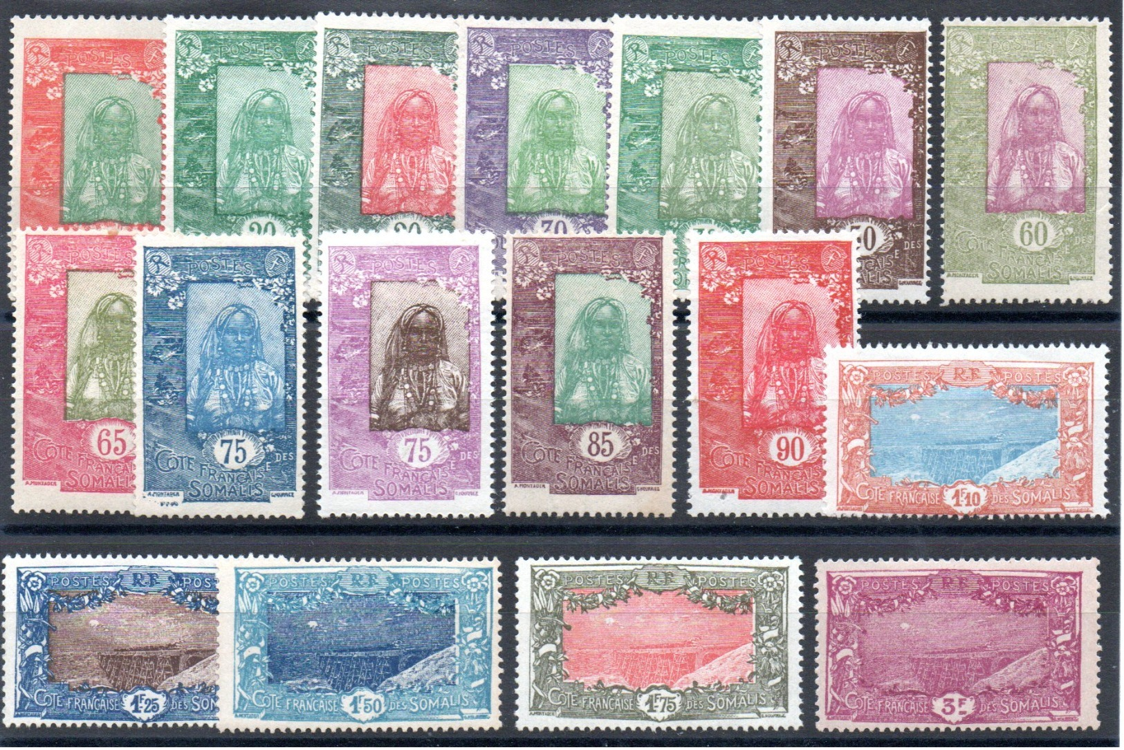 SOMALIS - YT N° 122 à 136 - Neufs * - MH - Cote: 64,00 € - Unused Stamps