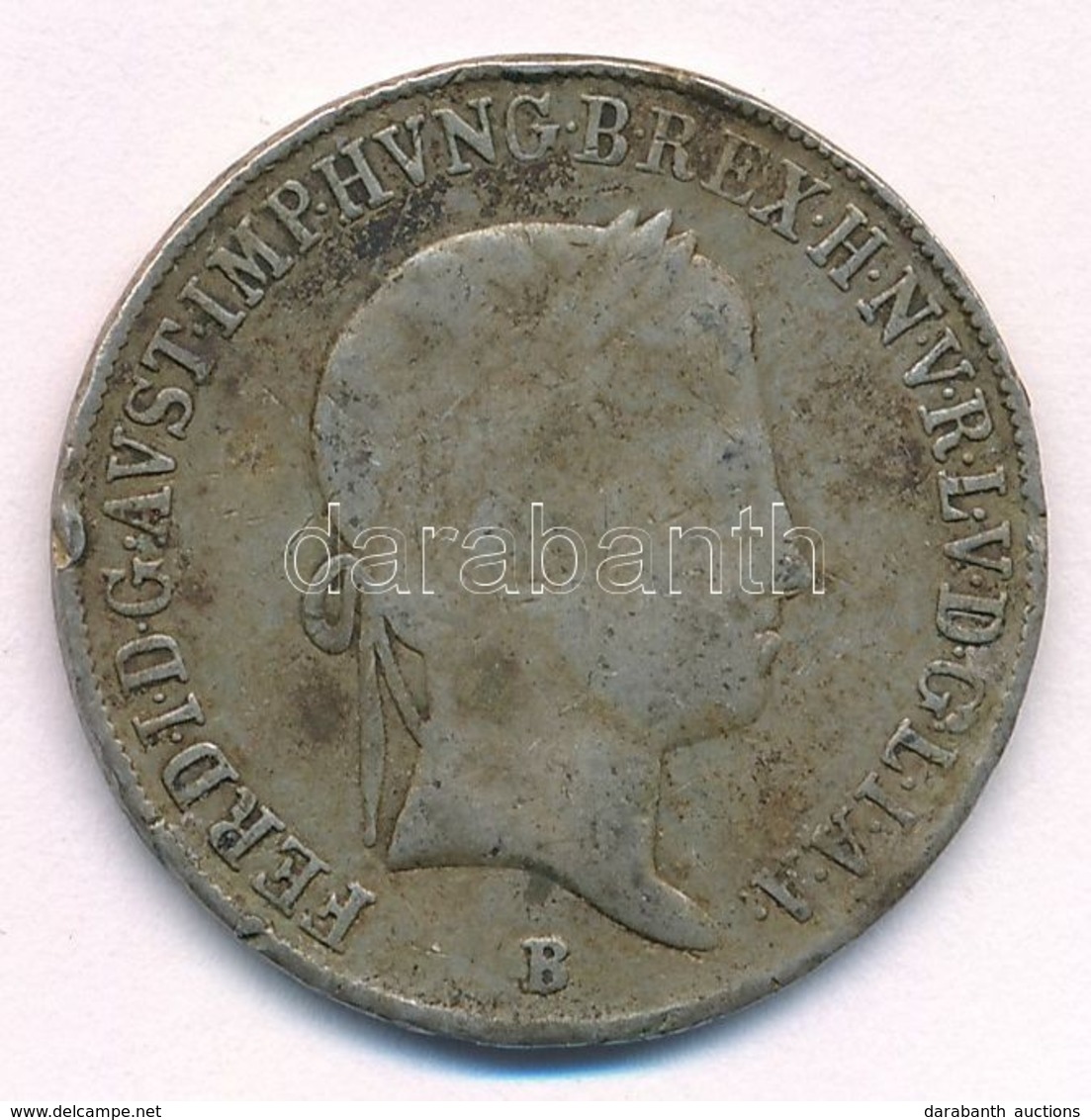 1844B 20kr Ag 'V. Ferdinánd' T:3 Patina, Ph.
Huszár 2081., Unger III.:1419. - Sin Clasificación