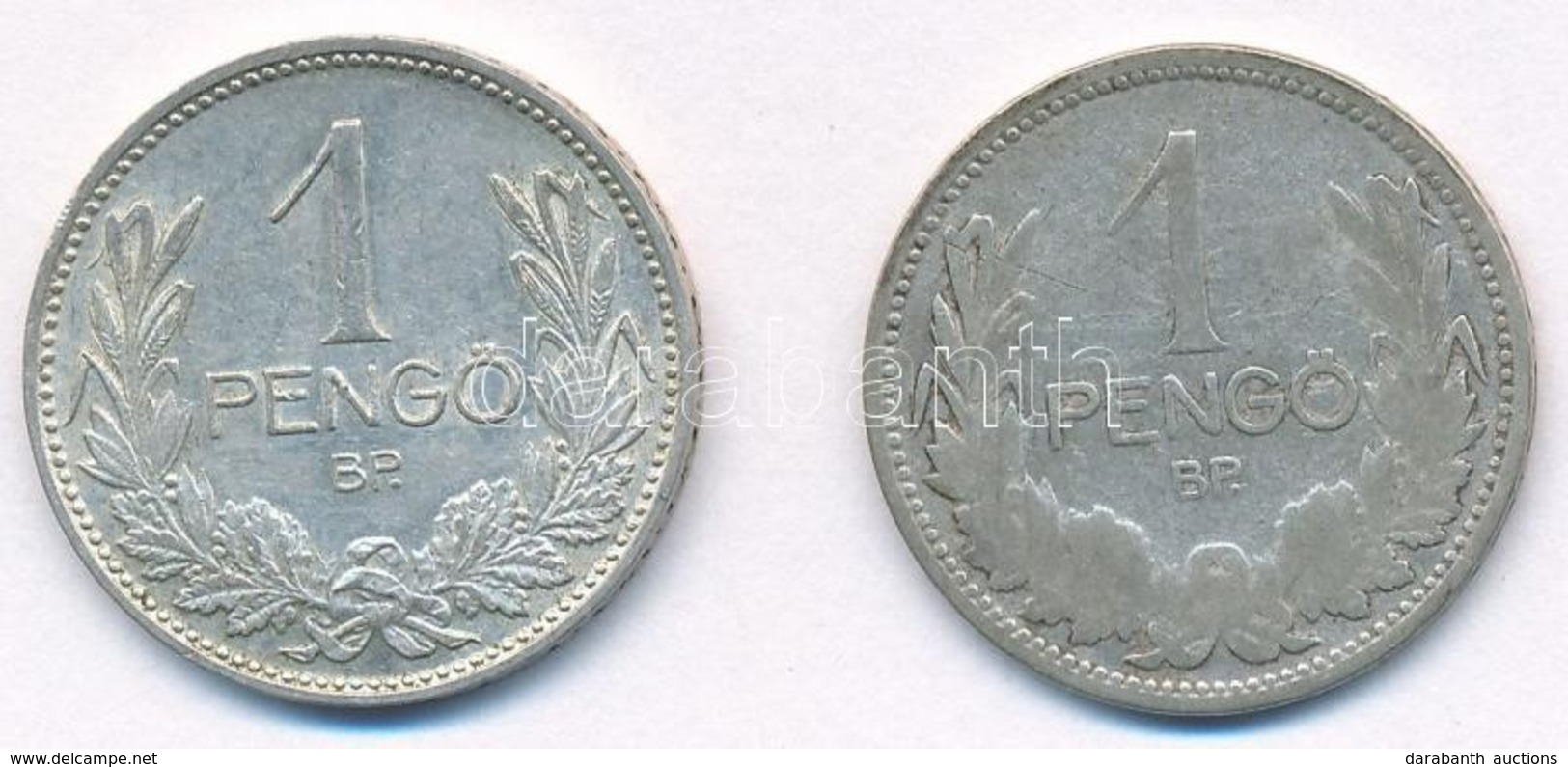 1926-1939. 1P Ag (2x) T:1-,3- Adamo P6 - Ohne Zuordnung