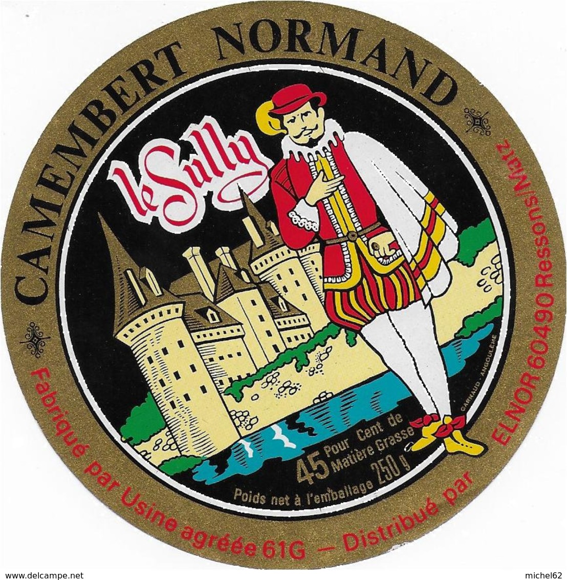 ETIQUETTE   DE  FROMAGE  NEUVE  CAMEMBERT NORMAND LE SULLY  RESSONS SUR MATZ - Cheese