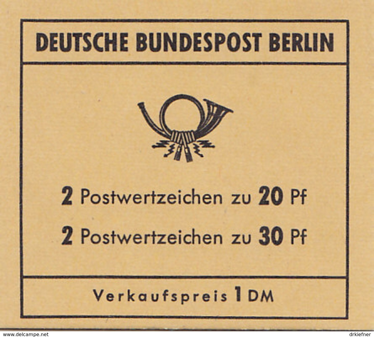 BERLIN Markenheftchen MH 7a, Postfrisch **, Brandenburger Tor 1970 - Booklets