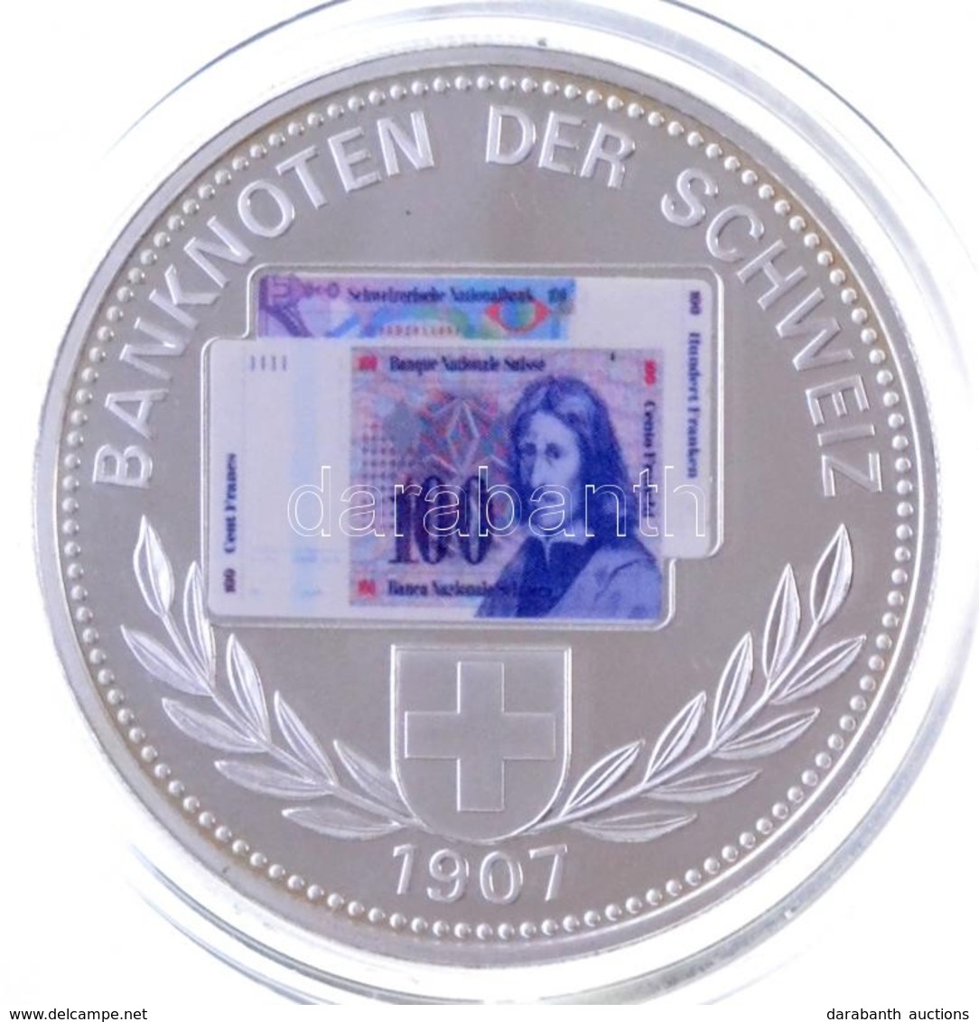 Svájc DN 'Banknoten Der Schweiz 1907 / Billets De Banque De Suisse - Banconote Della Svizzera' Ezüstözött Cu-Ni Emlékére - Sin Clasificación