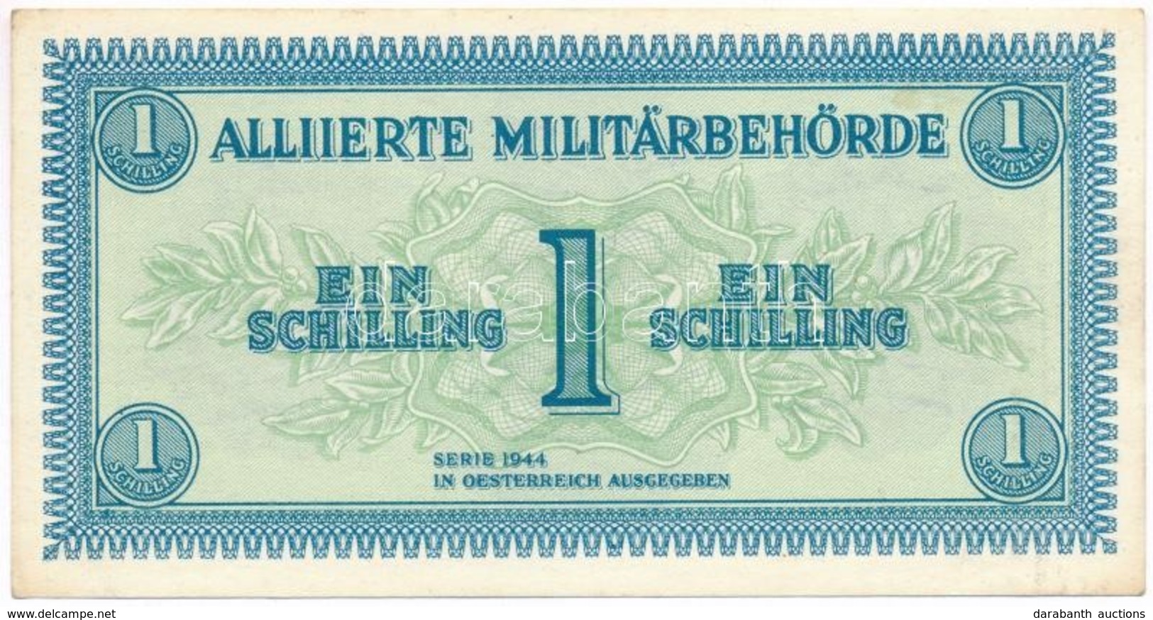 Ausztria / Szövetséges Megszállás 1944. 1Sch T:I 
Austria / Allied Occupation 1944. 1 Schilling C:UNC 
Krause 103 - Unclassified