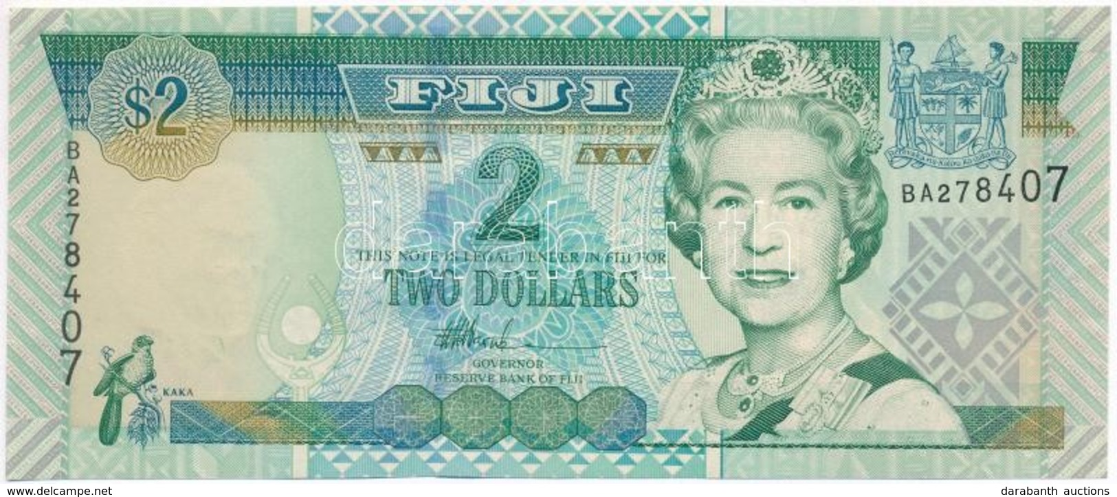 Fiji 2002. 2$ T:I 
Fiji 2002. 2 Dollars C:UNC - Sin Clasificación