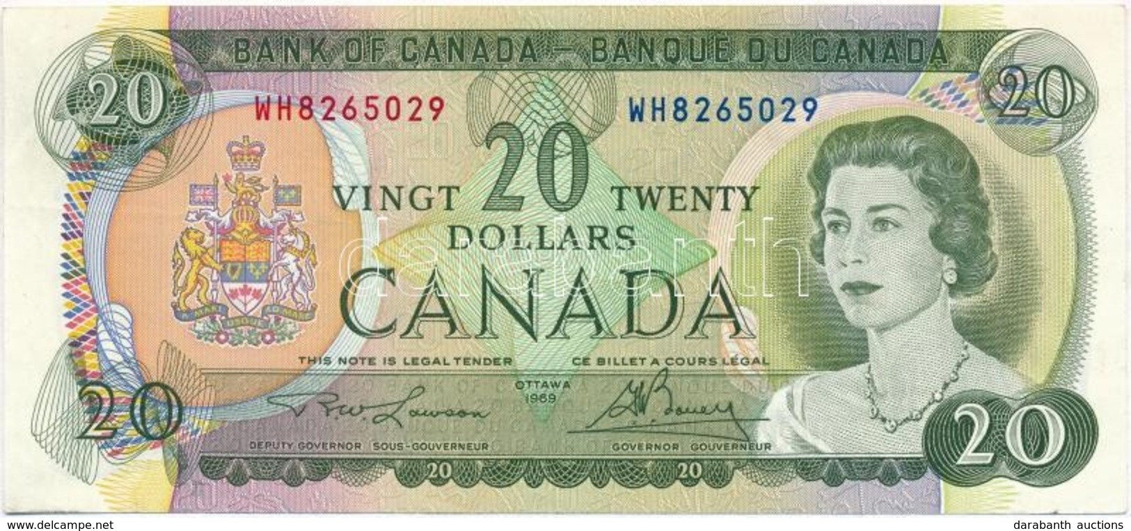 Kanada 1969. 20$ T:I-
Canada 1969. 20 Dollars C:AU
Krause KM#89 - Sin Clasificación