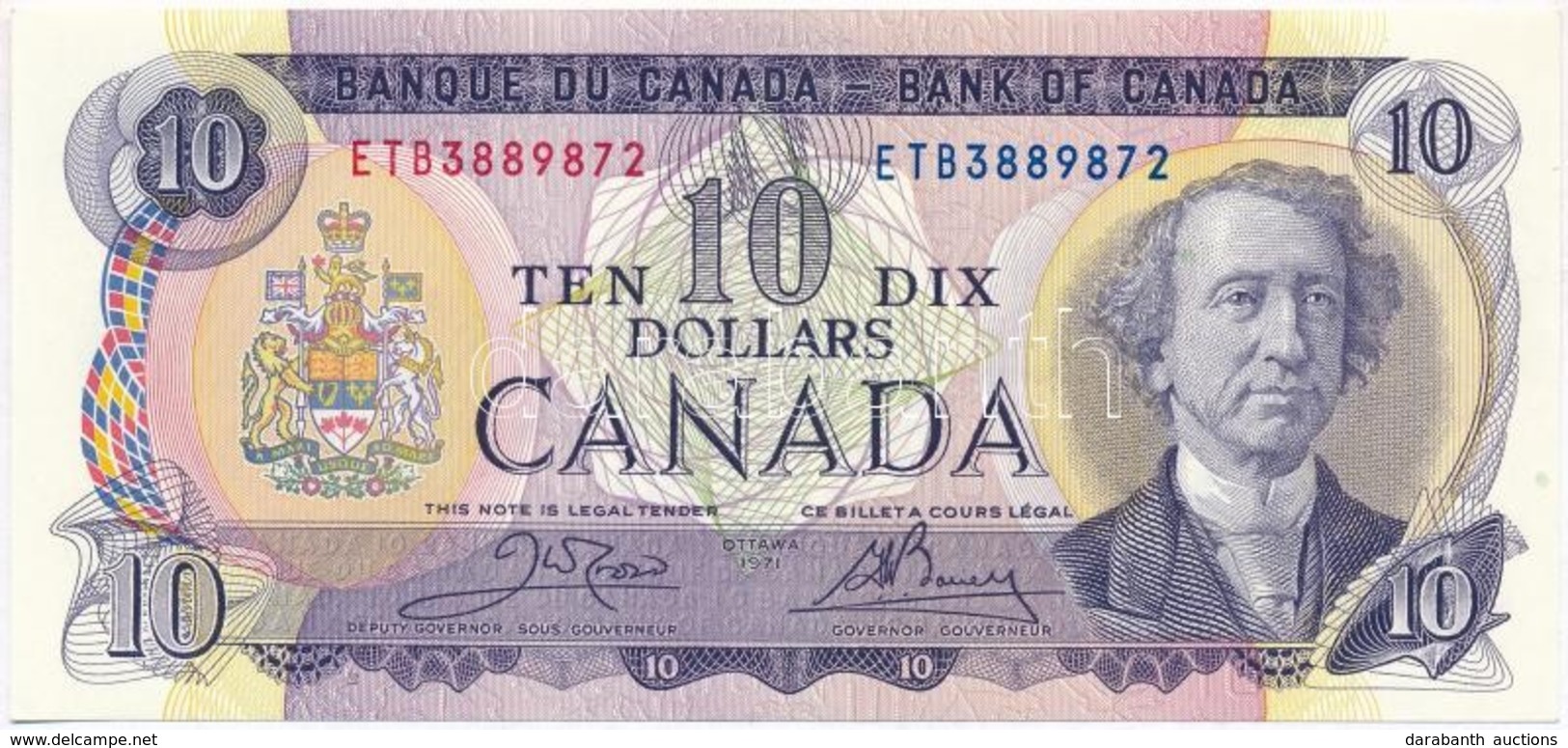Kanada 1971. 10$ T:I
Canada 1971. 10 Dollars C:UNC
Krause KM#88 - Unclassified