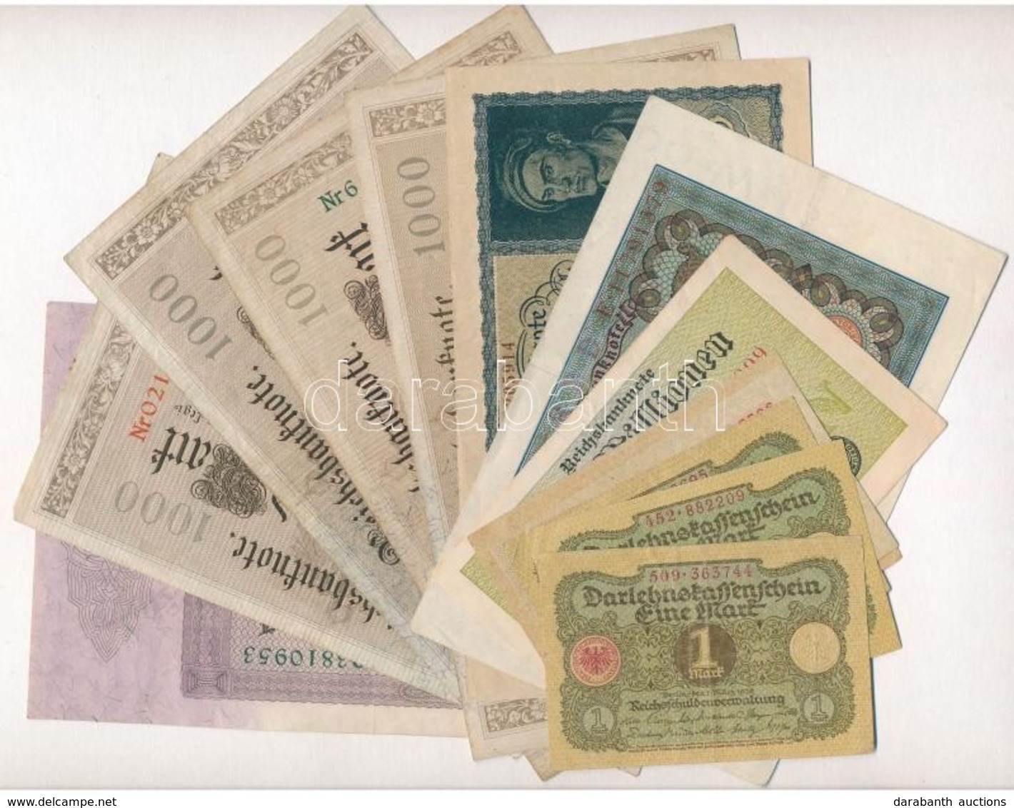 Németország ~1920. 17db-os Bankjegy Tétel T:III
Germany ~1920. 17pcs Of Banknotes C:F - Unclassified