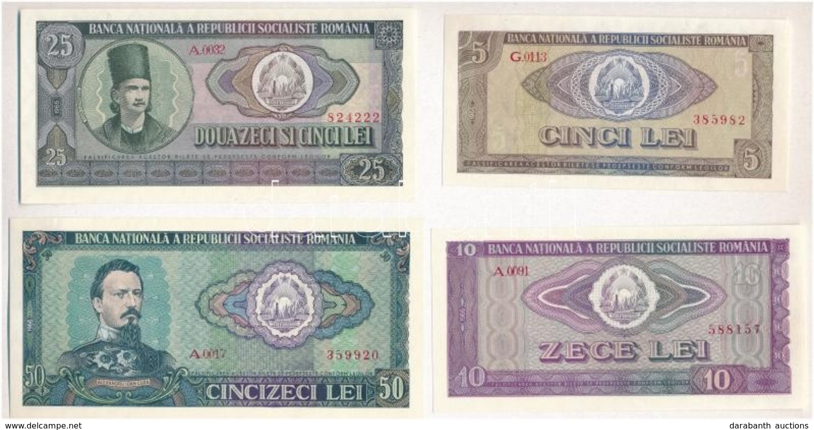 Románia 1966. 5L + 10L + 25L + 50L T:I
Romania 1966. 5 Lei + 10 Lei + 25 Lei + 50 Lei C:UNC - Unclassified