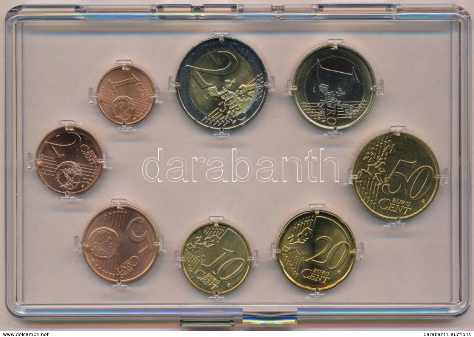 Franciaország 1999-2013. 1c-2E (8xklf) Műanyag Tokban T:1
France 1999-2013. 1 Cent - 2 Euro (8xdiff) In Plastic Case C:U - Unclassified