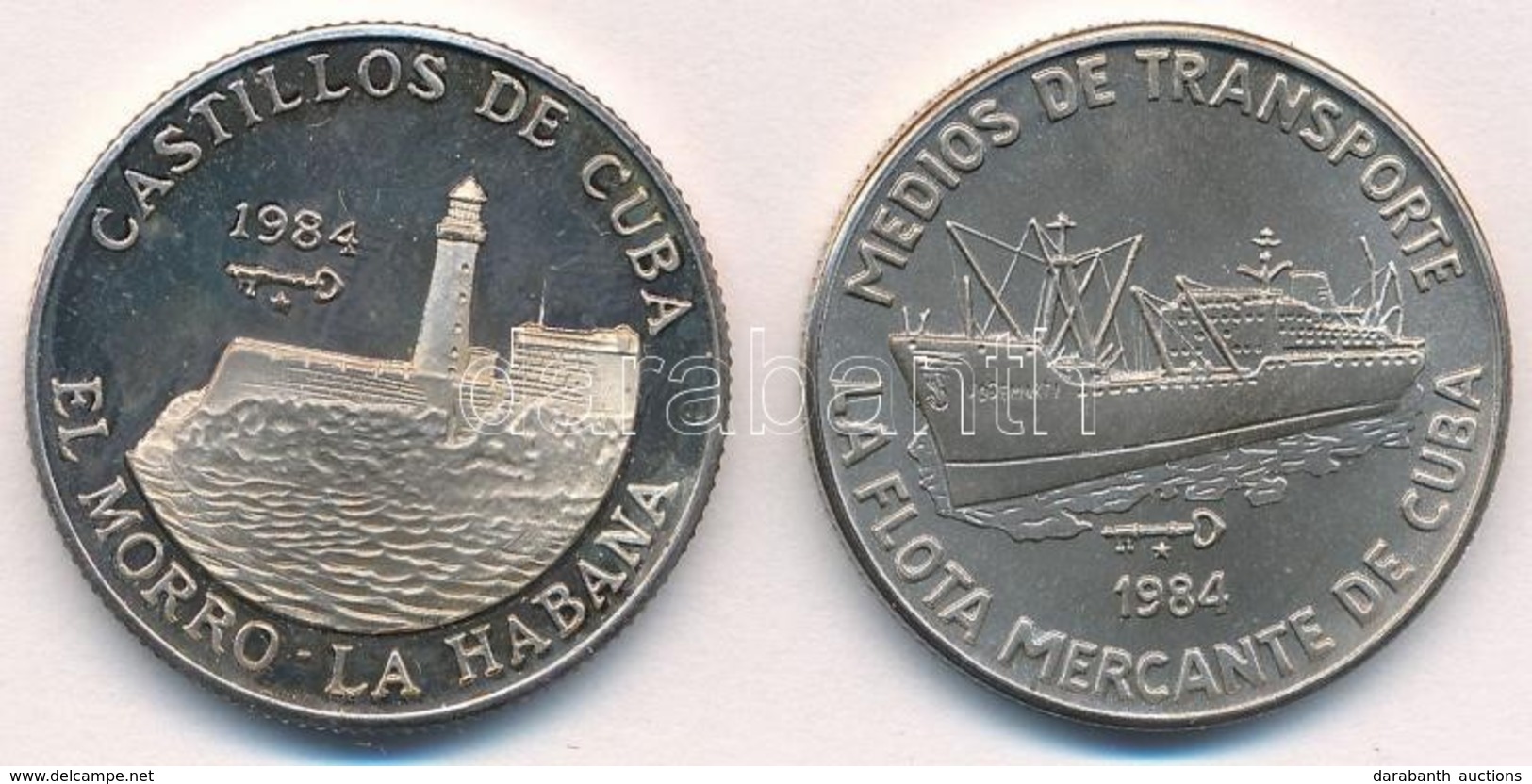 Kuba 1984. 5P Ag 'Szállítmányozás / Teherhajó' + 1984. 5P Ag 'El Morro La Habana Erőd' T:1 (egyik Eredetileg PP)
Cuba 19 - Unclassified