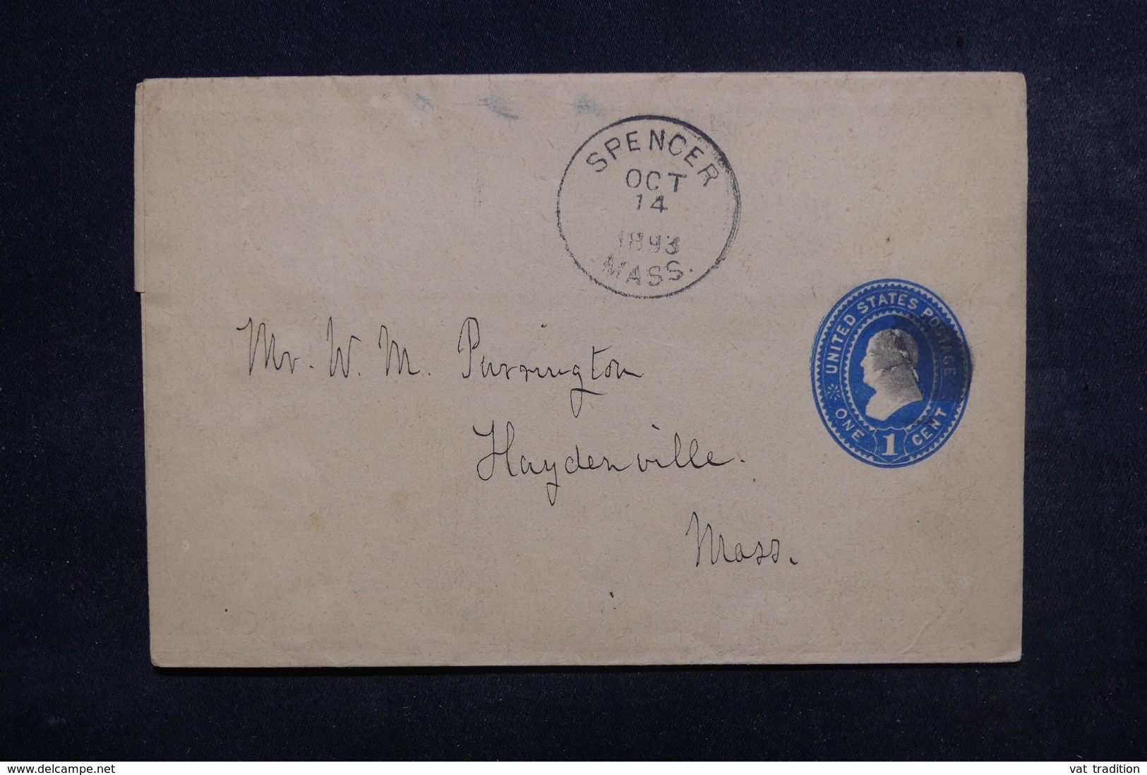 ETATS UNIS - Entier Postal De Spencer En 1893 Pour Haydenville - L 46807 - ...-1900