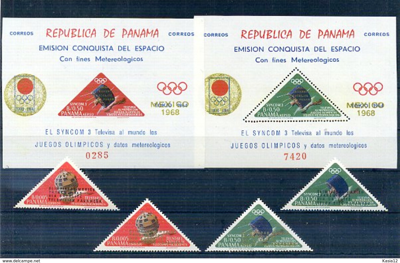 A33078)Olympia 68: Panama 1094 - 1095 A + B** + Bl 94** + 95** - Sommer 1968: Mexico