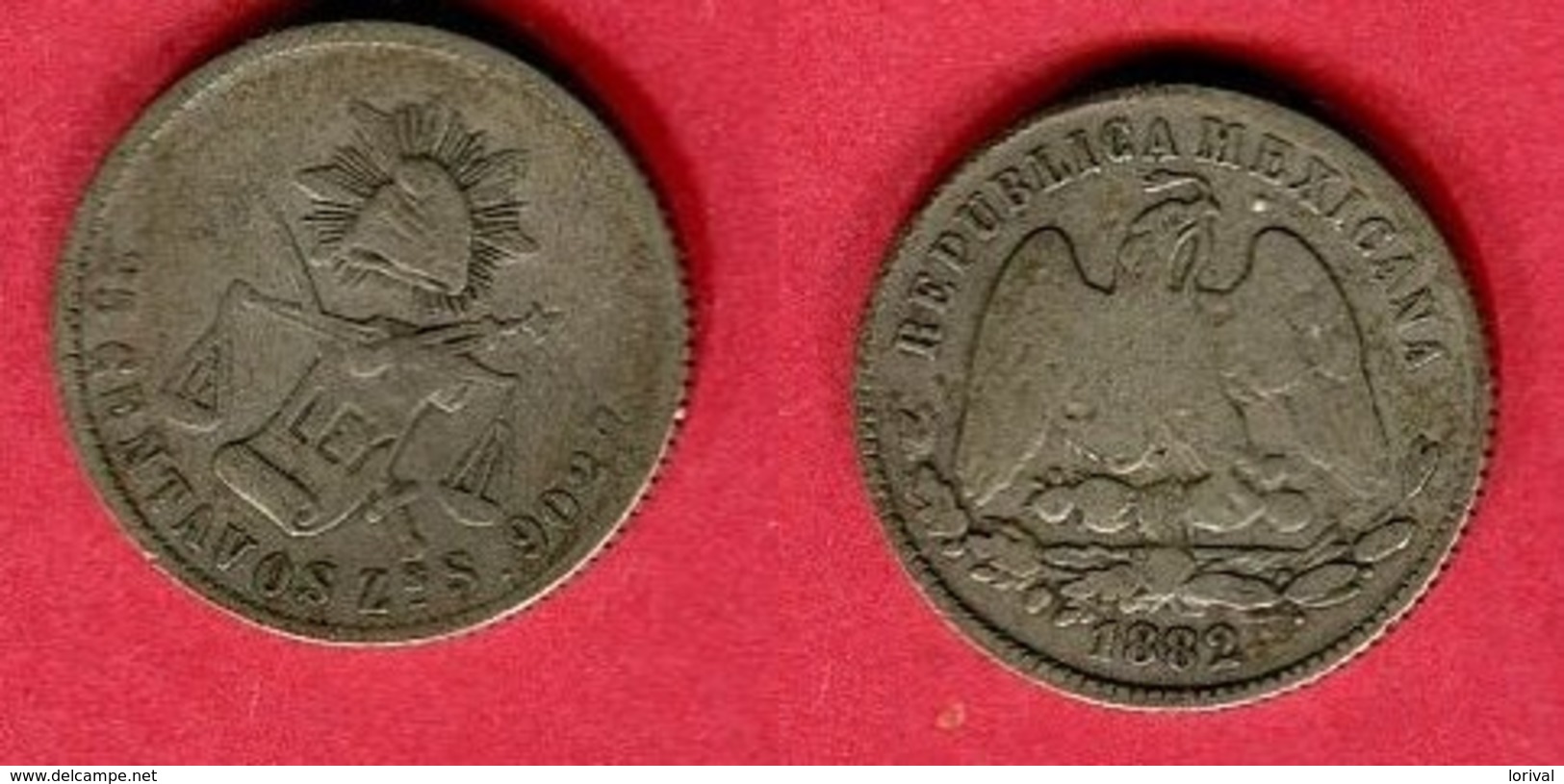 25 CENTAVOS 1882 S (KM 486/9) TB  6 - Mexique