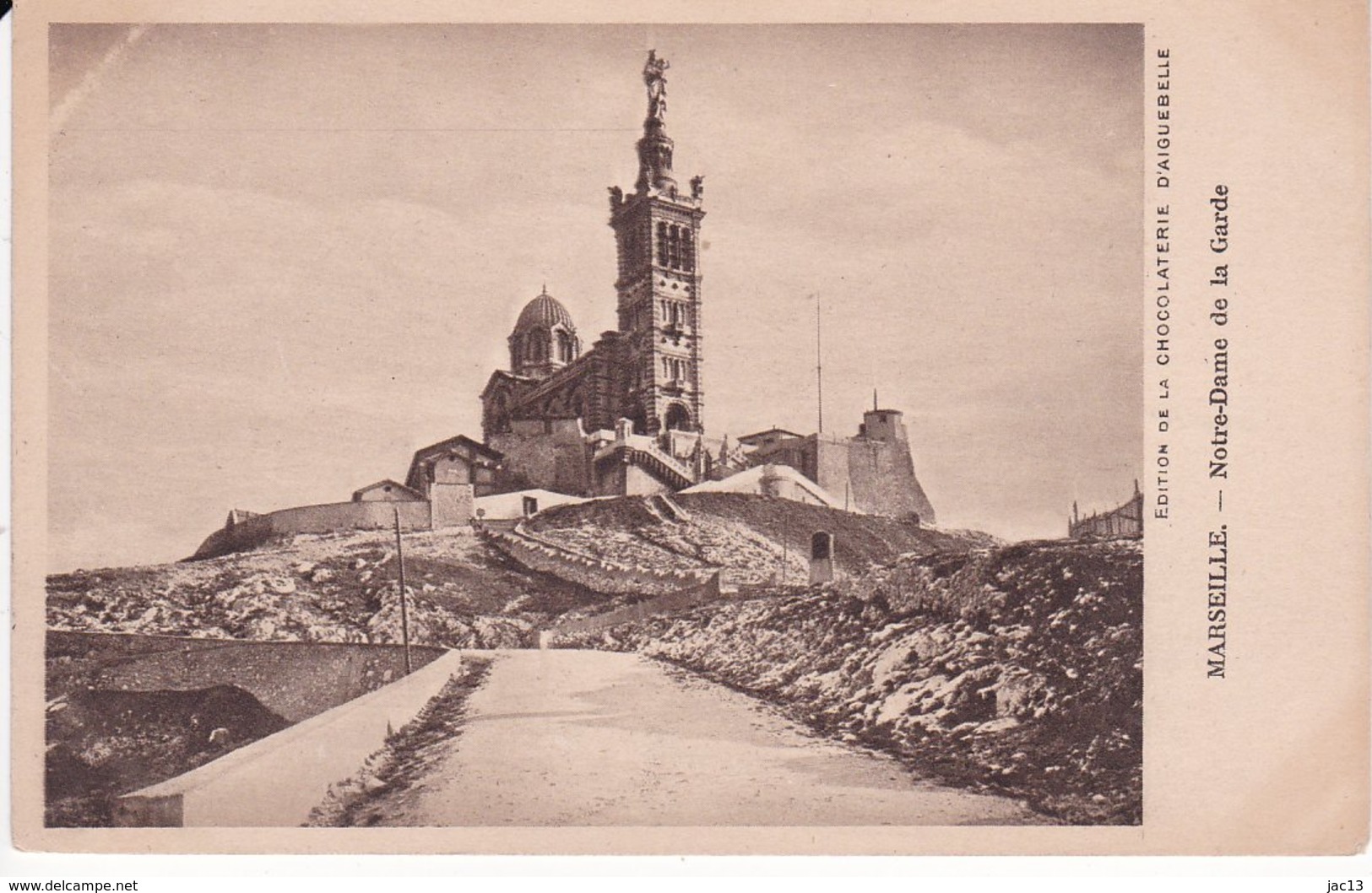 L120C_75 - Marseille Notre-Dame De La Garde - Carte Précurseur - Ed. Chocolaterie D'Aiguebelle - Notre-Dame De La Garde, Lift