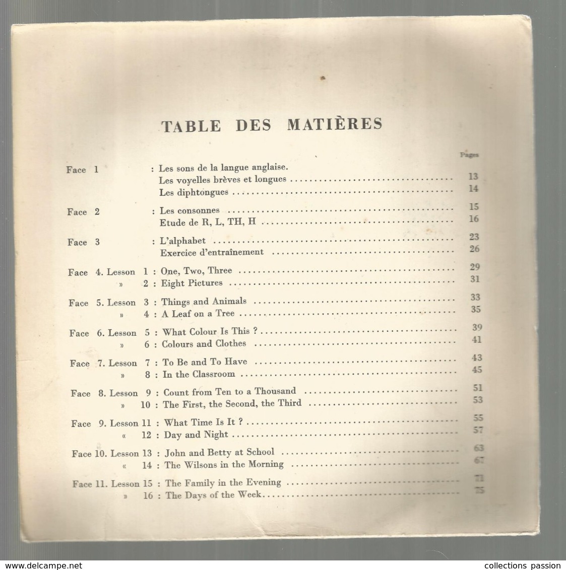 JC , école , 6 E , 12 Disques Souples ,33 Tours,LE REPETITEUR D'ANGLAIS ,  édition Simplifiée,4 Scans,frais Fr 5.50 E - Autres & Non Classés