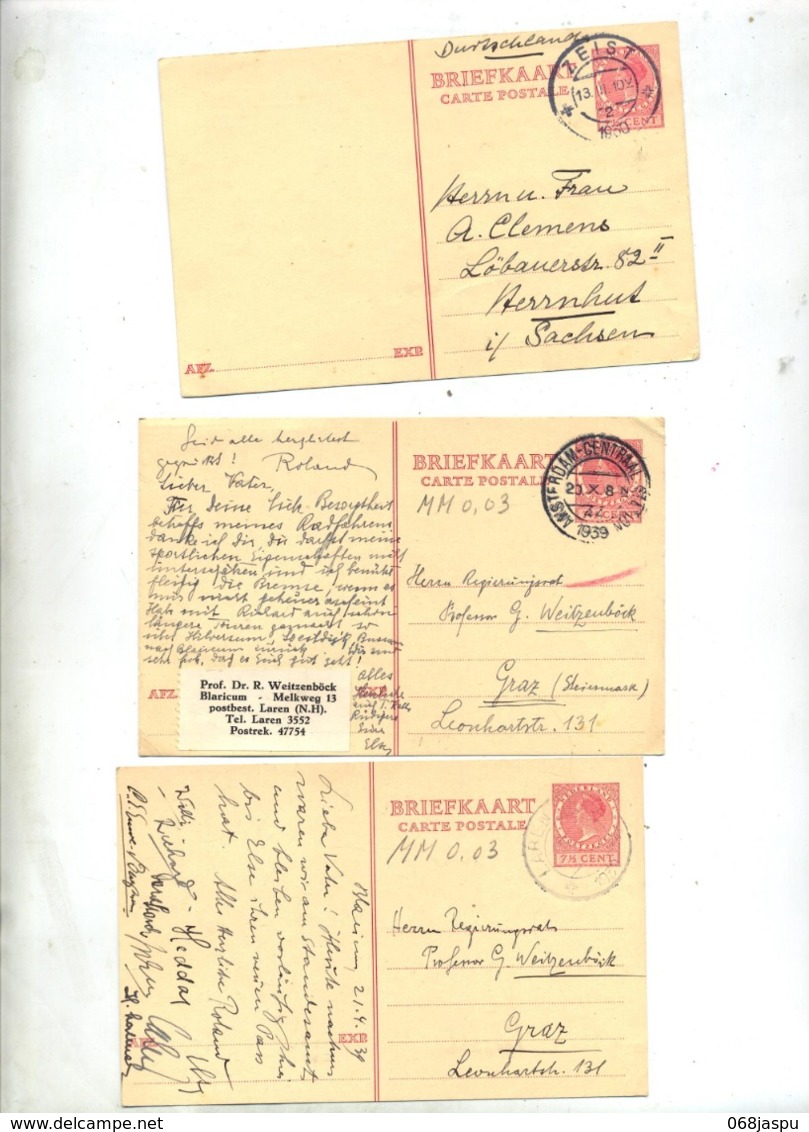 Carte Postale 7 1/2 C Reine Cachet Zeist Amsterfam Laren - Material Postal