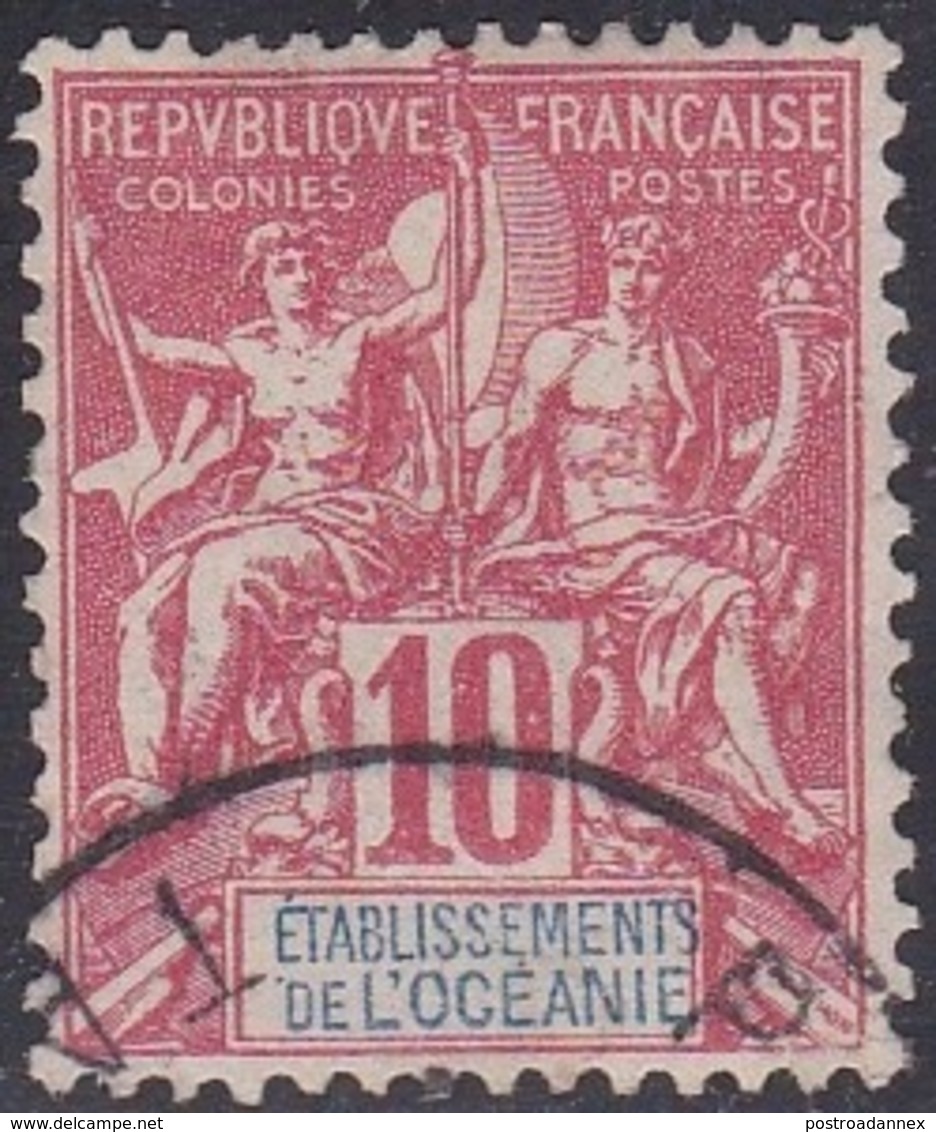 French Oceania, Scott #7, Used, Navigation And Commerce, Issued 1892 - Oblitérés