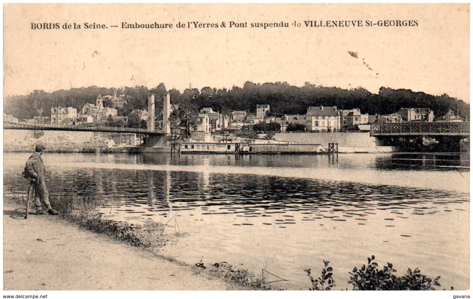 94 VILLENEUVE-SAINT-GEORGES - Embouchure De L'Yerres Et Pont Suspendu - Villeneuve Saint Georges