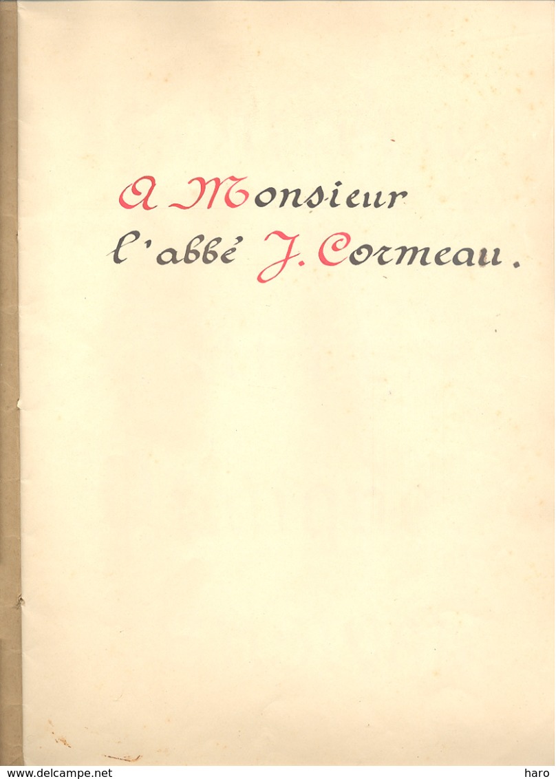 ENSIVAL -Départ Du Curé J. Cormeau -Discours De Jean Bouquette , Président De La Confrérie Du Sacré Viatique +photo 1916 - Manuscrits