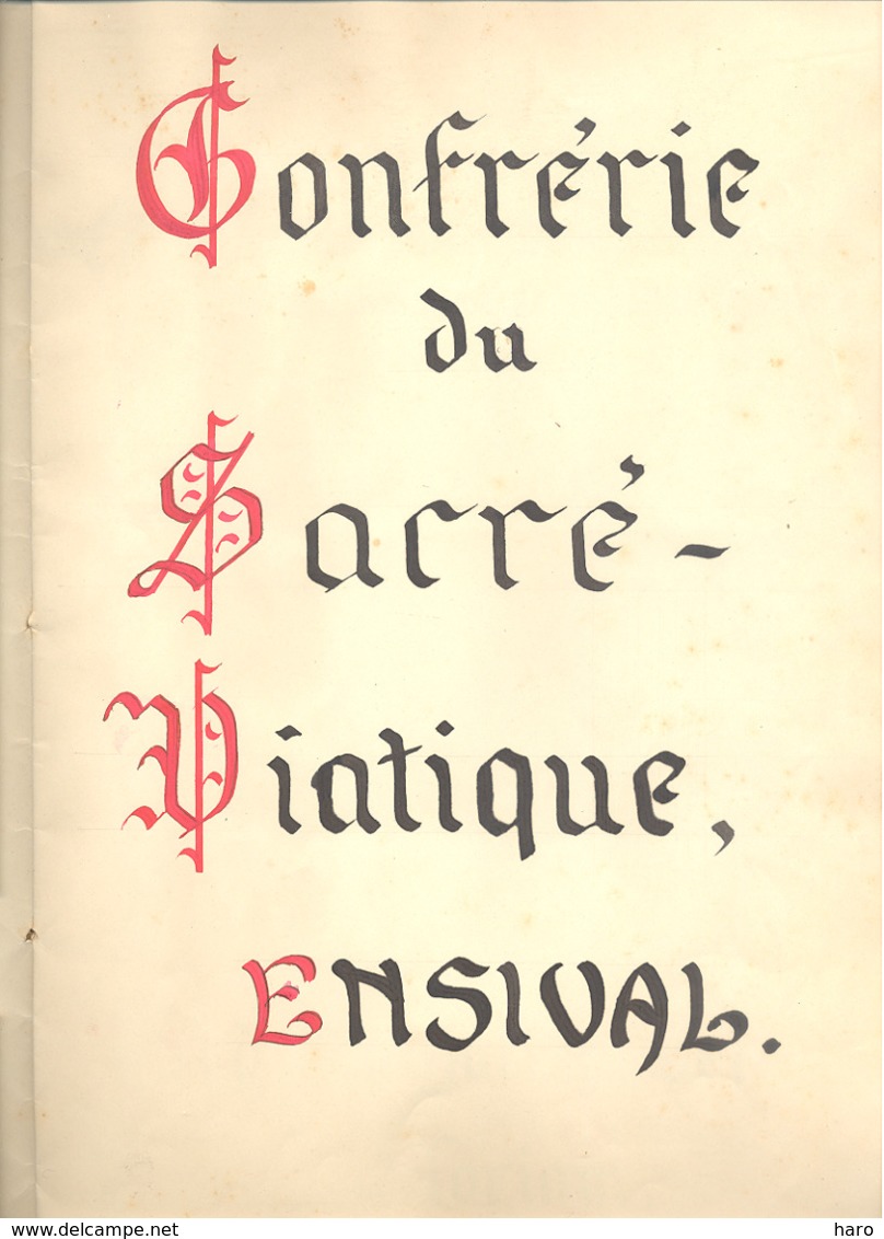 ENSIVAL -Départ Du Curé J. Cormeau -Discours De Jean Bouquette , Président De La Confrérie Du Sacré Viatique +photo 1916 - Manuscrits