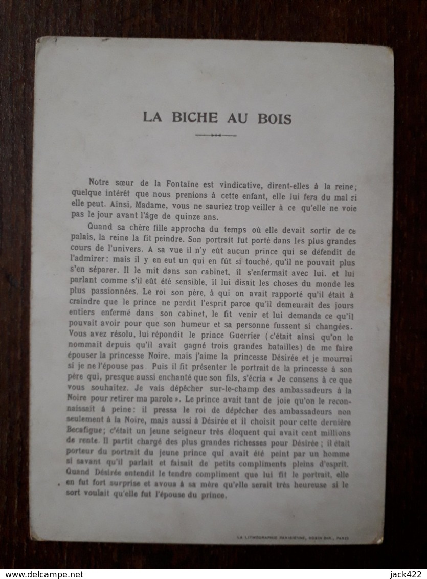 L22/890 Grande Chromo; AU BON MARCHE - La Biche Au Bois .N 2 - Au Bon Marché