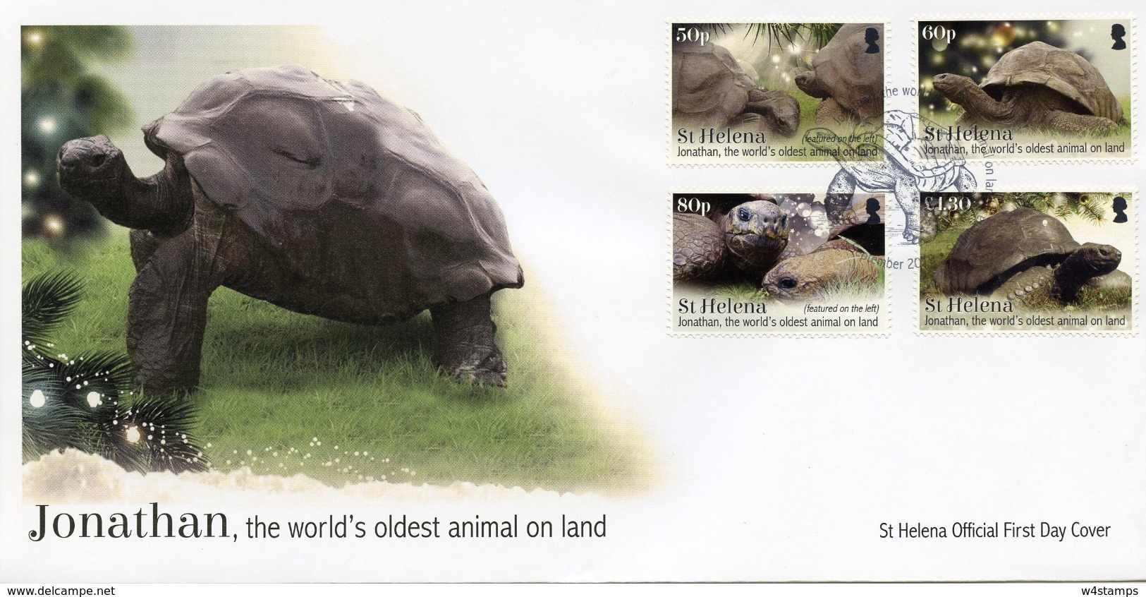 St Helena 2019 FDC Jonathan World's Oldest Animal On Land 4v Set Cover Tortoises Turtles Stamps - Turtles