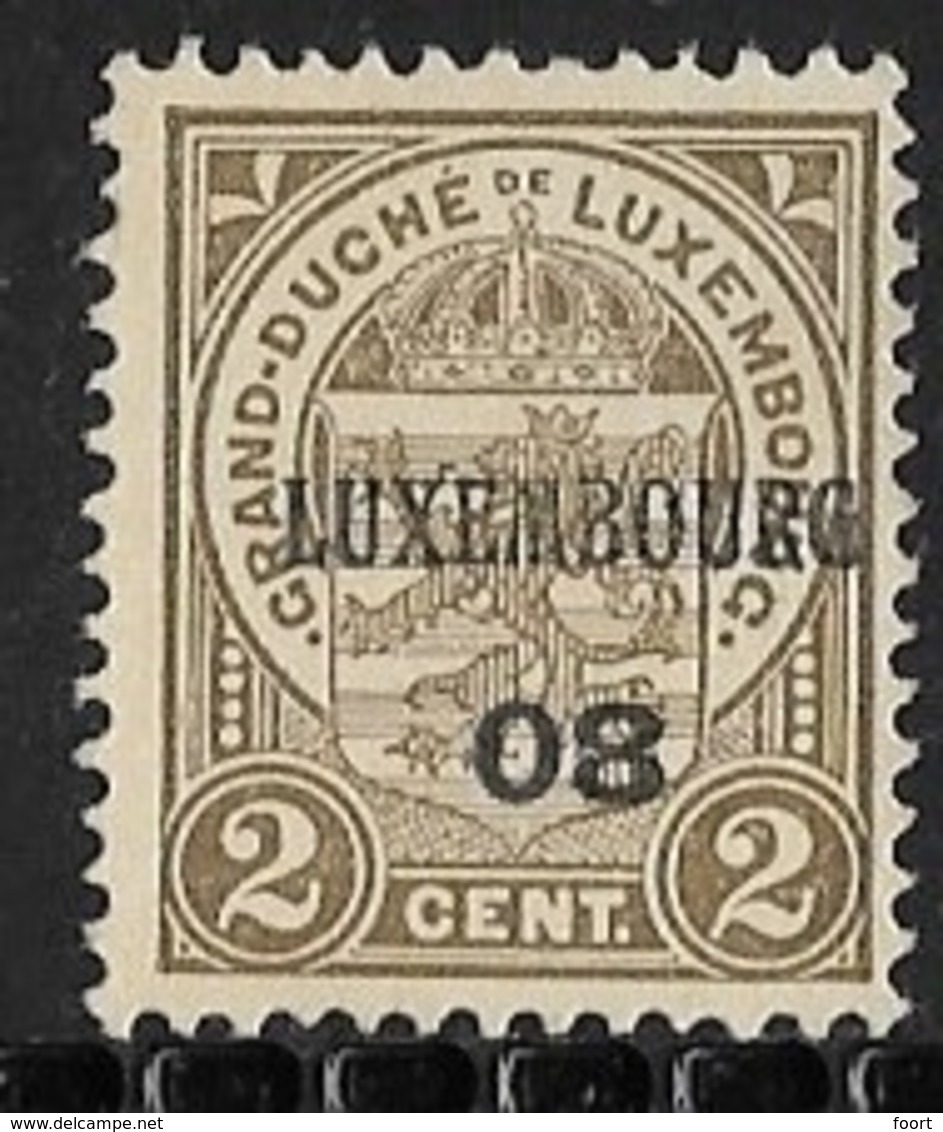 Luxembourg 1908 Nr. 55 - Prematasellados