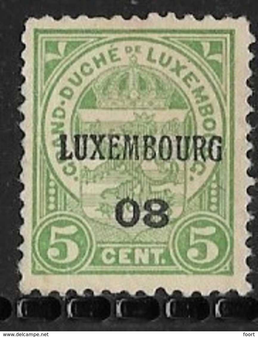 Luxembourg 1908 Nr. 58 - Prematasellados