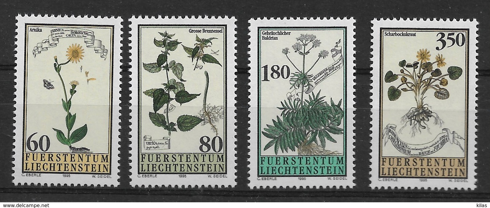 LIECHTENSTEIN 1995 Medicinal Plants MNH - Heilpflanzen