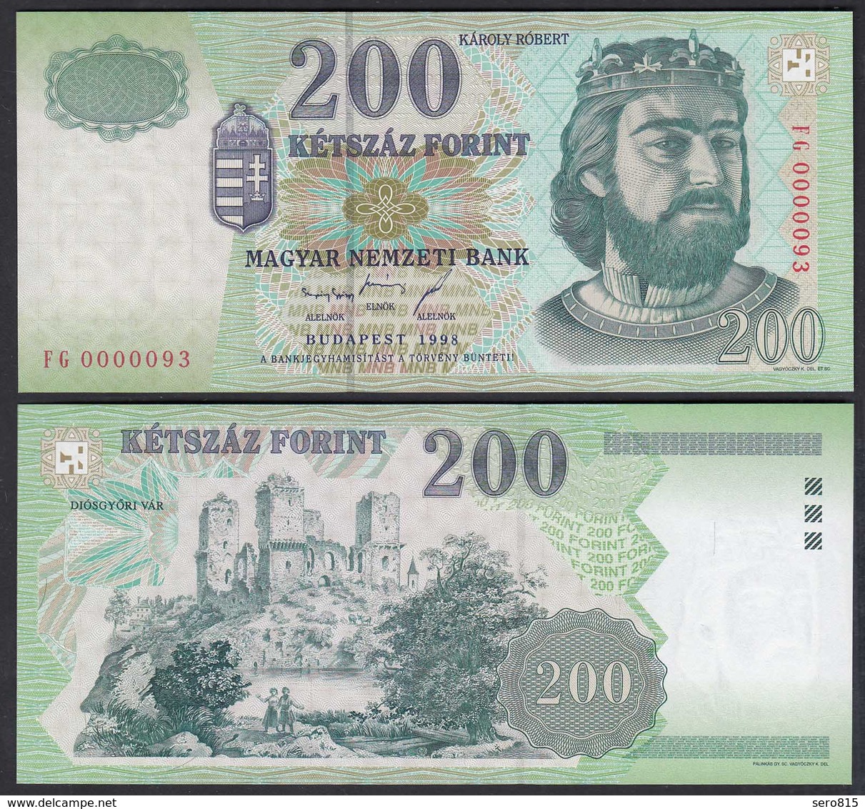 Ungarn - HUNGARY - 200 Forint Banknote 1998 Pick 178 UNC (1)  (25648 - Hongarije