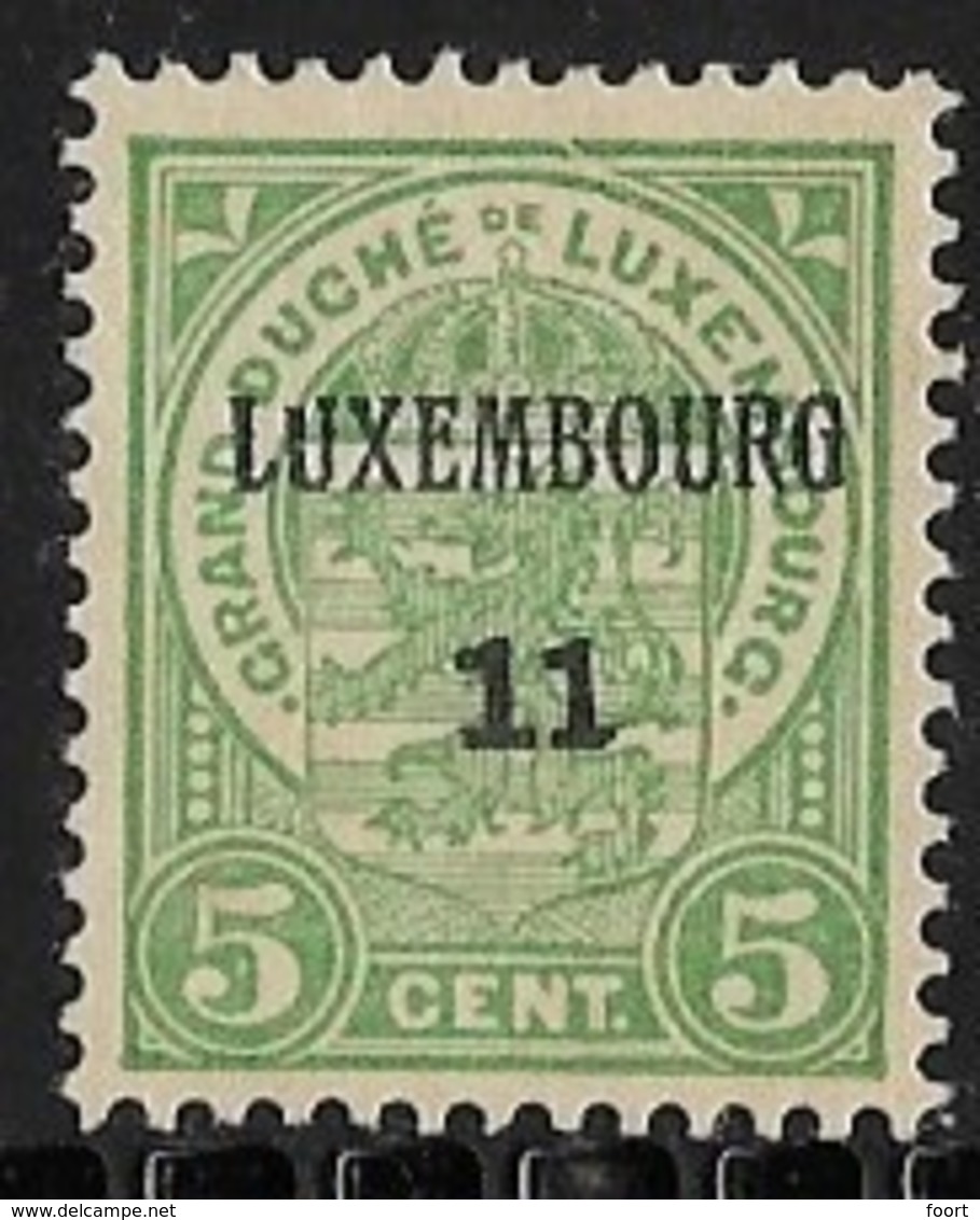 Luxembourg 1911 Nr. 76 - Préoblitérés