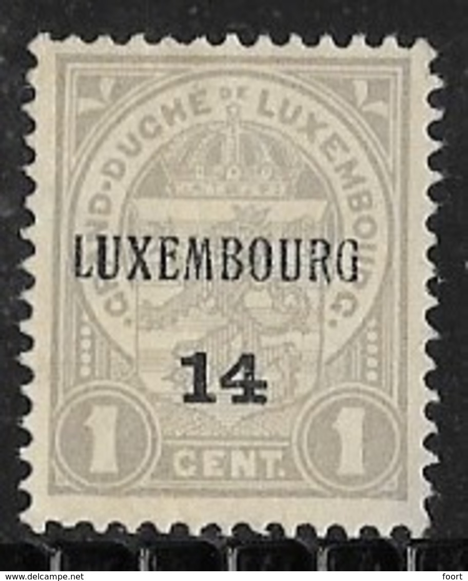 Luxembourg 1914 Nr. 91 - Préoblitérés