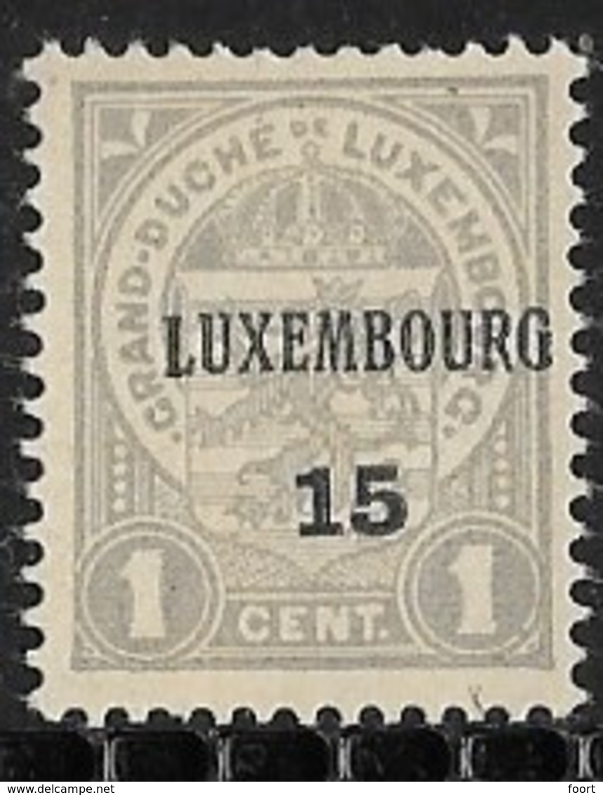 Luxembourg 1915 Nr. 97 - Prematasellados