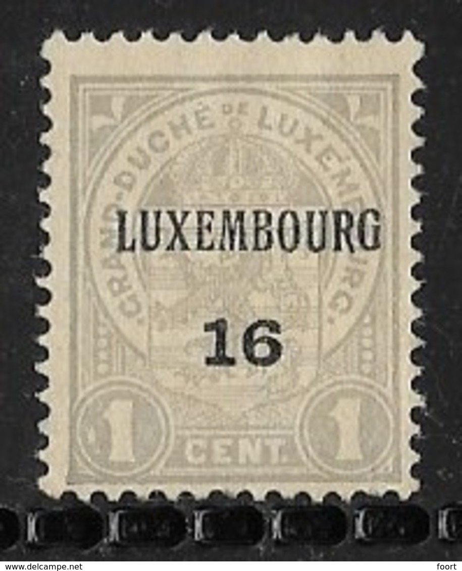 Luxembourg 1916 Nr. 104 - Prematasellados