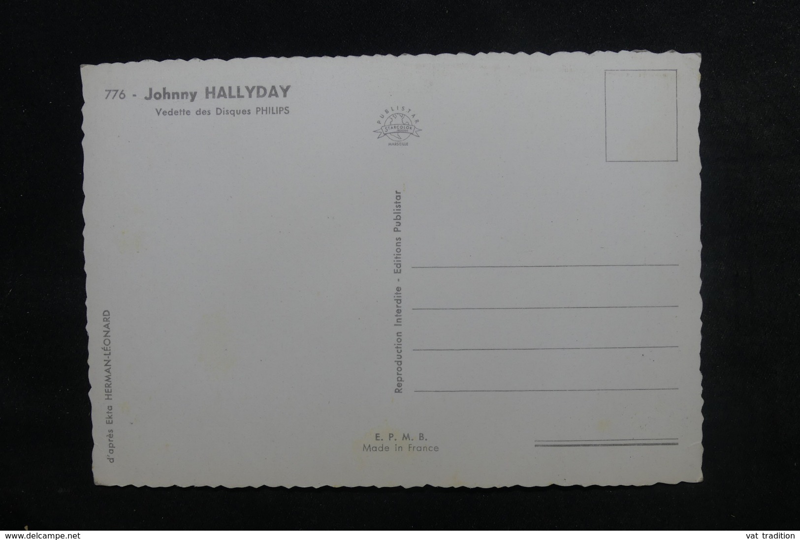 CHANTEURS - Carte Postale -  Johnny Hallyday - L 46833 - Sänger Und Musikanten