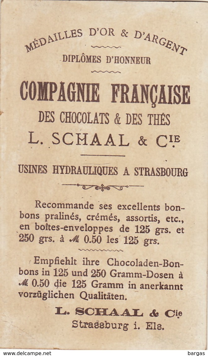 Chromo Compagnie Française L. Schaal Elsass Thann Alsace - Autres & Non Classés