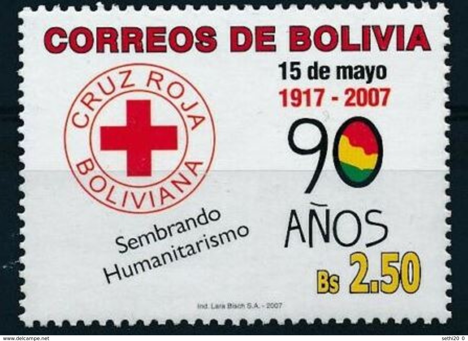 Bolivie 2007 Red Cross Croix Rouge  MNH - Nobelpreisträger