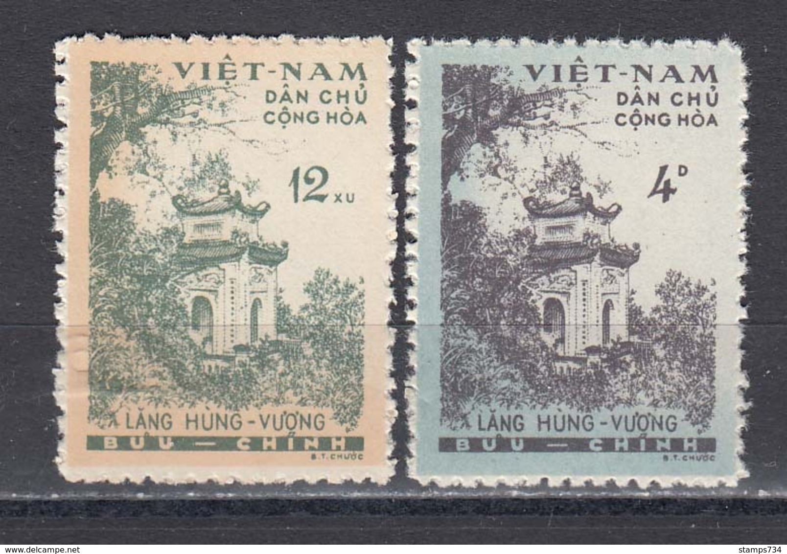 Vietnam Nord 1960 - The Temple Of Hung - Young, Mi-Nr. 123/24, MNH** - Vietnam