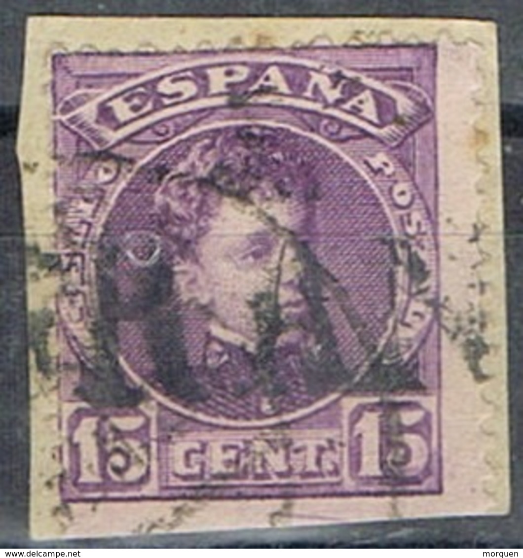 Sello 15 Cts Alfonso XIII Cadete, Marca Prefilatelica FRANCA En Fragmento, Num 246 º - Usados